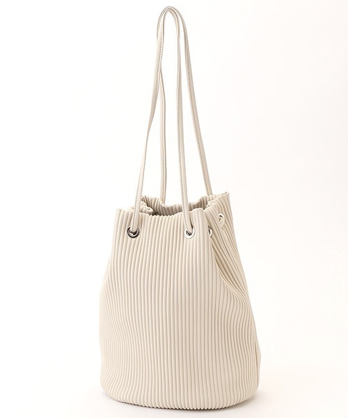 MONO COMME CA(モノコムサ)の「プリーツ トートバッグ(ハンドバッグ・レディース・ベージュ/グレー/アイボリー・FREE)」の13枚目の写真