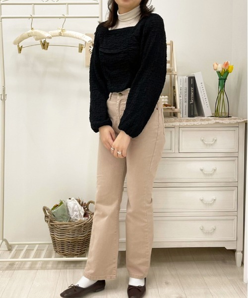 apres jour（アプレジュール）の「クシュクシュトップス＋タートルセット【ZOZOTOWN限定アイテム】（Tシャツ/カットソー・レディース・モカ/ラベンダー/ブラック・フリー/X-LARGE）」の4枚目の写真