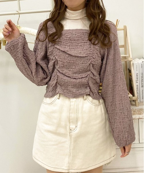 apres jour（アプレジュール）の「クシュクシュトップス＋タートルセット【ZOZOTOWN限定アイテム】（Tシャツ/カットソー・レディース・モカ/ラベンダー/ブラック・フリー/X-LARGE）」の12枚目の写真