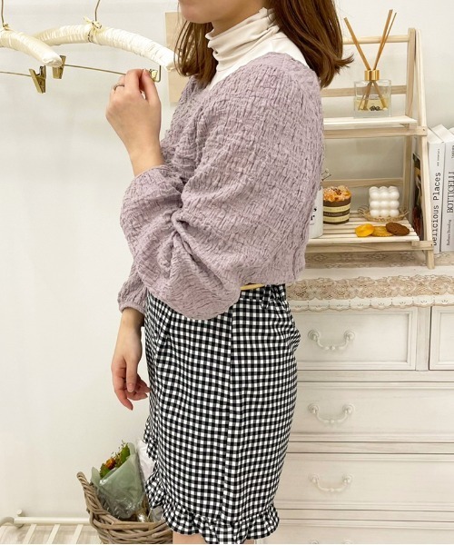 apres jour（アプレジュール）の「クシュクシュトップス＋タートルセット【ZOZOTOWN限定アイテム】（Tシャツ/カットソー・レディース・モカ/ラベンダー/ブラック・フリー/X-LARGE）」の18枚目の写真