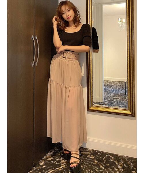 RESEXXY(リゼクシー)の「シアーレイヤードスカート(スカート・レディース・ホワイト/ブラック/モカ・FREE)」の16枚目の写真