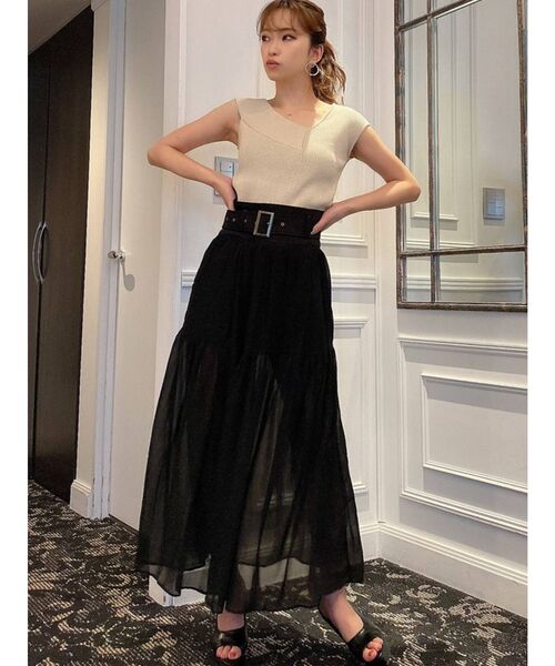 RESEXXY(リゼクシー)の「シアーレイヤードスカート(スカート・レディース・ホワイト/ブラック/モカ・FREE)」の20枚目の写真
