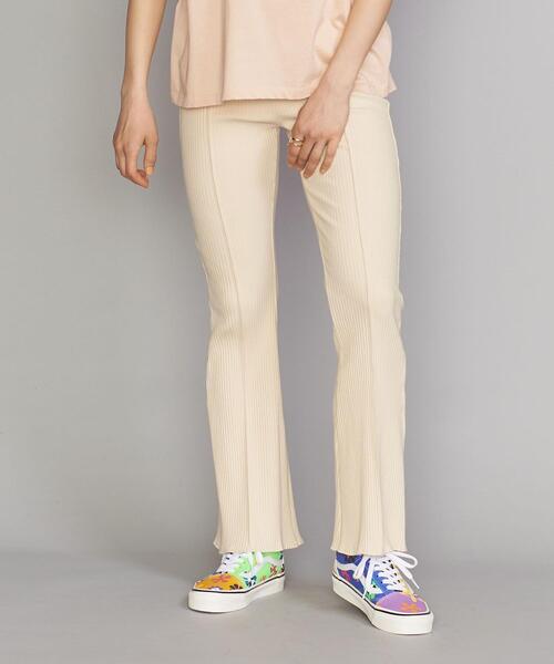 Lepidos(レピドス)の「<Lepidos>∴フレアーリブパンツ ◆(その他パンツ・レディース・ブラック/オリーブ/ナチュラル・FREE)」の2枚目の写真