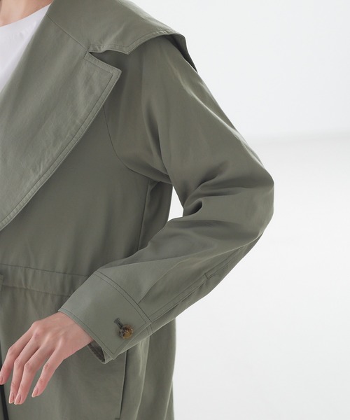 Abahouse Devinette（ドゥヴィネット）の「【Mylanka】ナイロンツイルトレンチコート（トレンチコート・レディース・カーキ・フリー）」の9枚目の写真