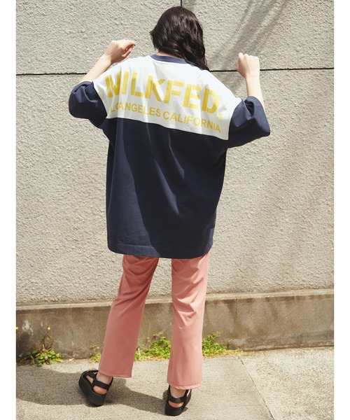 MILKFED.（ミルクフェド）の「TWO TONE TUNIC（チュニック・レディース・ホワイト/ブラック/ベージュ/ネイビー・ONE SIZE）」の4枚目の写真