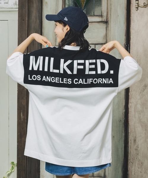 MILKFED.（ミルクフェド）の「TWO TONE TUNIC（チュニック・レディース・ホワイト/ブラック/ベージュ/ネイビー・ONE SIZE）」の2枚目の写真