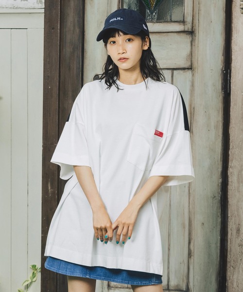 MILKFED.（ミルクフェド）の「TWO TONE TUNIC（チュニック・レディース・ホワイト/ブラック/ベージュ/ネイビー・ONE SIZE）」の22枚目の写真