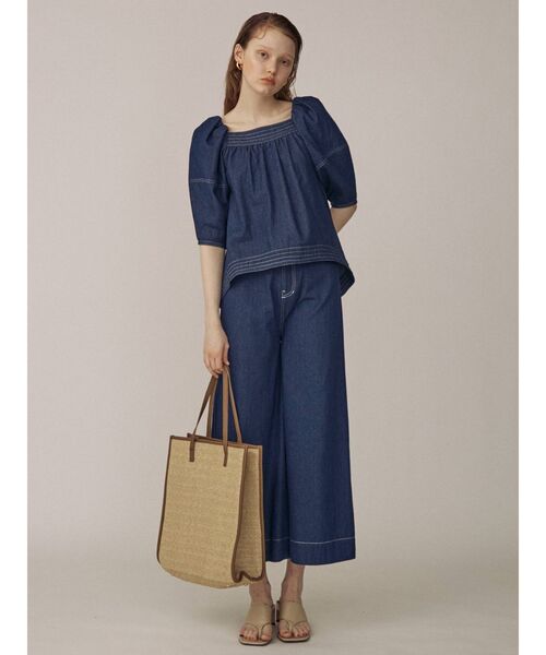 THE DAYZ TOKYO（ザデイズトーキョー）の「【THE DAYZ TOKYO】デニムフレアパンツ【セットアップ対応】（その他パンツ・レディース・ネイビー・SMALL/MEDIUM）」の4枚目の写真