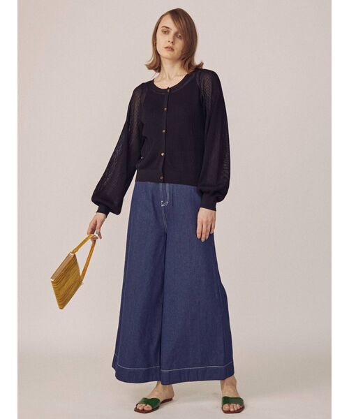 THE DAYZ TOKYO（ザデイズトーキョー）の「【THE DAYZ TOKYO】デニムフレアパンツ【セットアップ対応】（その他パンツ・レディース・ネイビー・SMALL/MEDIUM）」の3枚目の写真