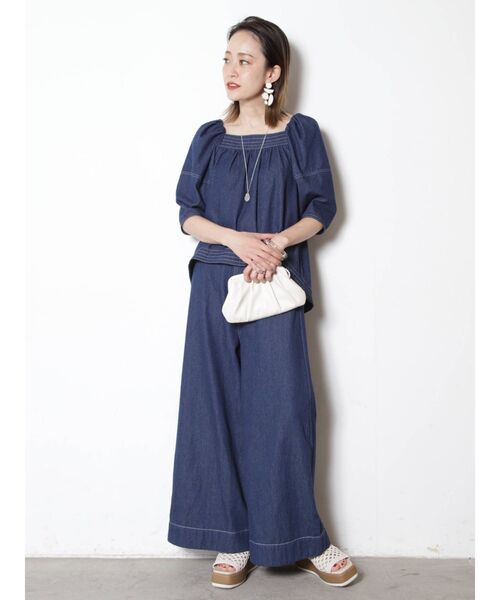 THE DAYZ TOKYO（ザデイズトーキョー）の「【THE DAYZ TOKYO】デニムフレアパンツ【セットアップ対応】（その他パンツ・レディース・ネイビー・SMALL/MEDIUM）」の20枚目の写真