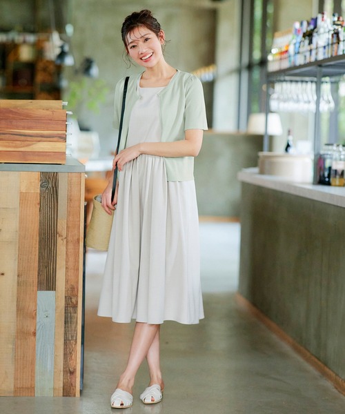 サマーニット半袖カーディガン（カーディガン/ボレロ）｜Tiaclasse