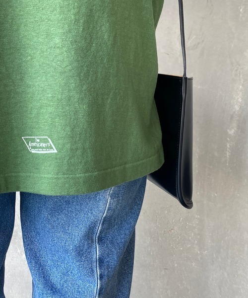 AMERICANA（アメリカーナ）の「[Americana×JEANS FACTORY/アメリカーナ×ジーンズファクトリー] 別注 硫化染め ロゴプリントビッグTシャツ（Tシャツ/カットソー・レディース・ホワイト/グリーン/スミクロ・ONE SIZE）」の21枚目の写真