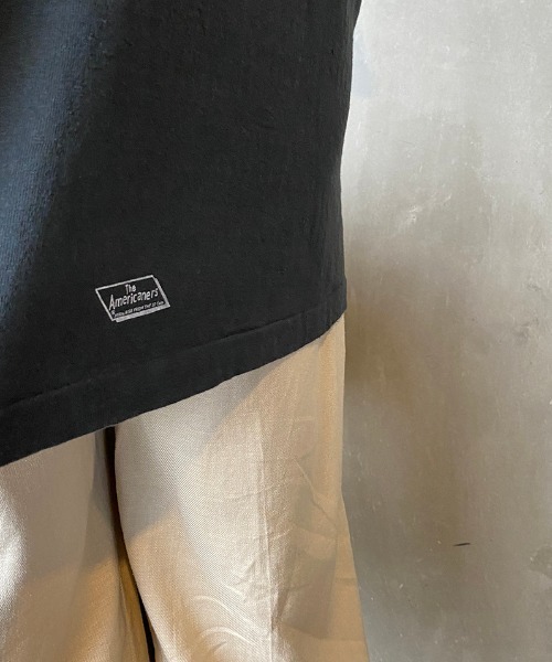 AMERICANA（アメリカーナ）の「[Americana×JEANS FACTORY/アメリカーナ×ジーンズファクトリー] 別注 硫化染め ロゴプリントビッグTシャツ（Tシャツ/カットソー・レディース・ホワイト/グリーン/スミクロ・ONE SIZE）」の11枚目の写真