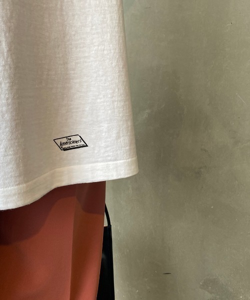 AMERICANA（アメリカーナ）の「[Americana×JEANS FACTORY/アメリカーナ×ジーンズファクトリー] 別注 硫化染め ロゴプリントビッグTシャツ（Tシャツ/カットソー・レディース・ホワイト/グリーン/スミクロ・ONE SIZE）」の15枚目の写真