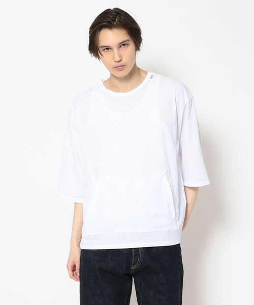 CMF OUTDOOR GARMENT（シーエムエフアウトドアガーメント）の「COMFY OUTDOOR GARMENT/コンフィアウトドアガーメント　別注QUICK DRY TEE/NIN（Tシャツ/カットソー・メンズ・ホワイト/ブラック・MEDIUM/LARGE）」の4枚目の写真