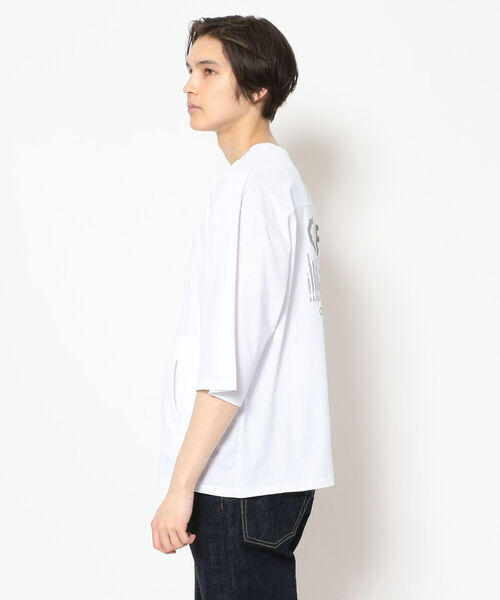 CMF OUTDOOR GARMENT（シーエムエフアウトドアガーメント）の「COMFY OUTDOOR GARMENT/コンフィアウトドアガーメント　別注QUICK DRY TEE/NIN（Tシャツ/カットソー・メンズ・ホワイト/ブラック・MEDIUM/LARGE）」の5枚目の写真