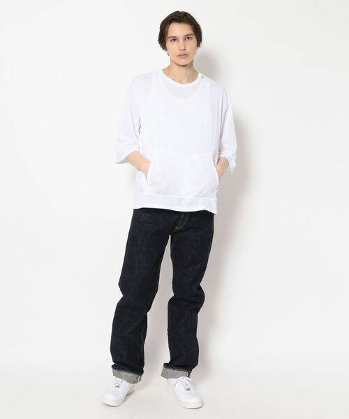 CMF OUTDOOR GARMENT（シーエムエフアウトドアガーメント）の「COMFY OUTDOOR GARMENT/コンフィアウトドアガーメント　別注QUICK DRY TEE/NIN（Tシャツ/カットソー・メンズ・ホワイト/ブラック・MEDIUM/LARGE）」の6枚目の写真
