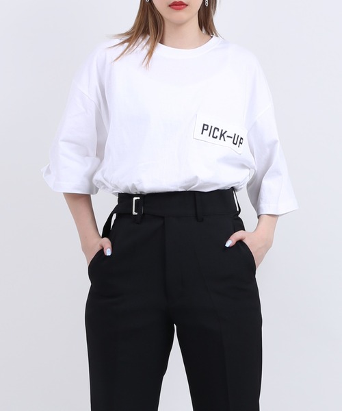 Figments（フィグメンツ）の「PICK-UP Tシャツ（Tシャツ/カットソー・レディース・ブラック/ホワイト・FREE）」の8枚目の写真