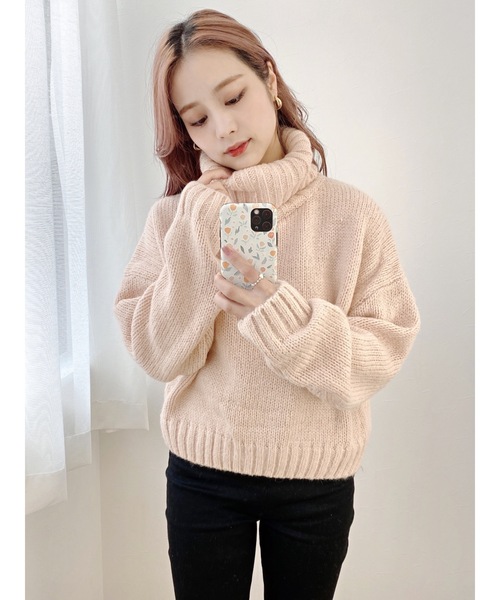 JUMELLE（ジュメロ）の「ハイネックニット（ニット/セーター・レディース・ホワイト/ピンク・FREE）」の3枚目の写真