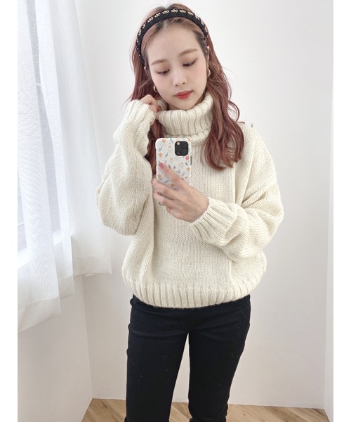 JUMELLE（ジュメロ）の「ハイネックニット（ニット/セーター・レディース・ホワイト/ピンク・FREE）」の10枚目の写真