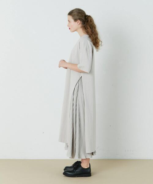 FRAPBOIS フラボア 異素材切り替え ティアードワンピース FRAPBOIS フラボア 異素材切り替え ティアードワンピース