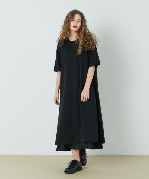 FRAPBOIS(フラボア)の「スリッT ワンピース(ワンピース・レディース・ブラック/グレー・1/0)」の15枚目の写真