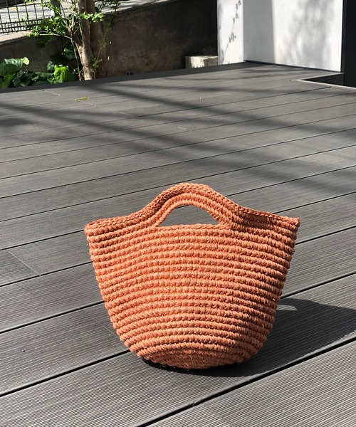⭕️【セール価格】マグダメイド　MAGDA MADE 天然素材　カゴバック　茶 ⭕️【セール価格】マグダメイド MAGDA 厚から MADE 天然素材