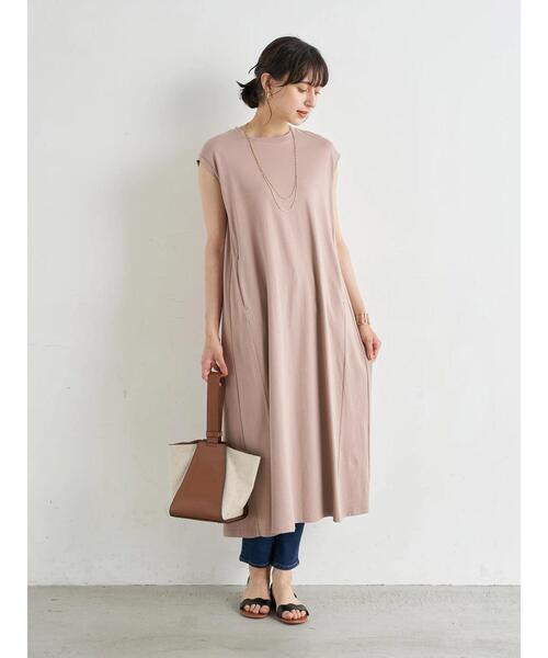 earth music&ecology（アースミュージックアンドエコロジー）の「Aラインスリーブレスカットワンピース　＊（ワンピース・レディース・ダークブラウン/グレイッシュベージュ/チャコールグレー/ブルーグリーン/ピンク系その他2・FREE）」の21枚目の写真