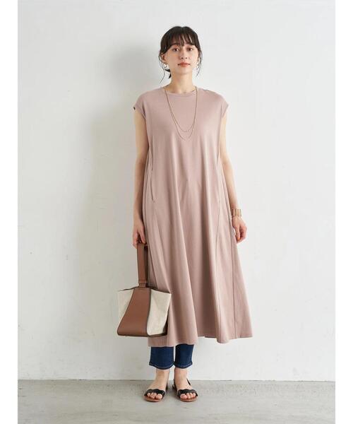 earth music&ecology（アースミュージックアンドエコロジー）の「Aラインスリーブレスカットワンピース　＊（ワンピース・レディース・ダークブラウン/グレイッシュベージュ/チャコールグレー/ブルーグリーン/ピンク系その他2・FREE）」の22枚目の写真