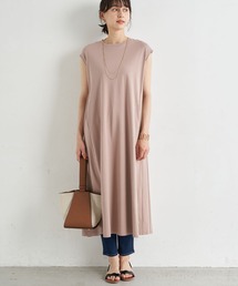 earth music&ecology | Aラインスリーブレスカットワンピース　＊(ワンピース)