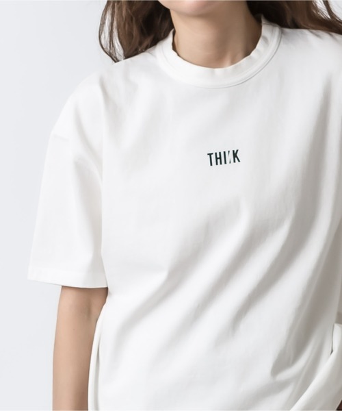 ALLUMER(アリュメール)の「クルーネックヴィンテージプリントTシャツ(THINK)(Tシャツ/カットソー・レディース・ホワイト/ブラック/ベージュ・1)」の10枚目の写真