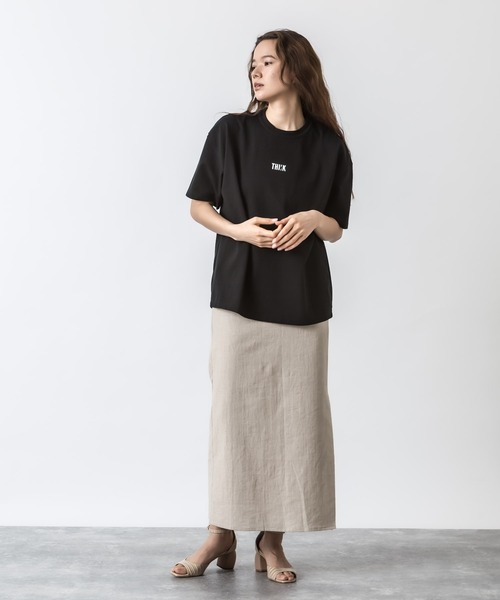 ALLUMER(アリュメール)の「クルーネックヴィンテージプリントTシャツ(THINK)(Tシャツ/カットソー・レディース・ホワイト/ブラック/ベージュ・1)」の16枚目の写真
