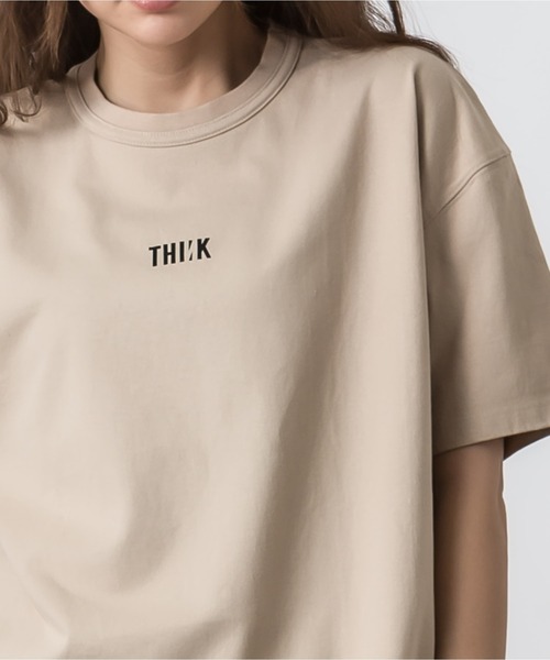 ALLUMER(アリュメール)の「クルーネックヴィンテージプリントTシャツ(THINK)(Tシャツ/カットソー・レディース・ホワイト/ブラック/ベージュ・1)」の21枚目の写真