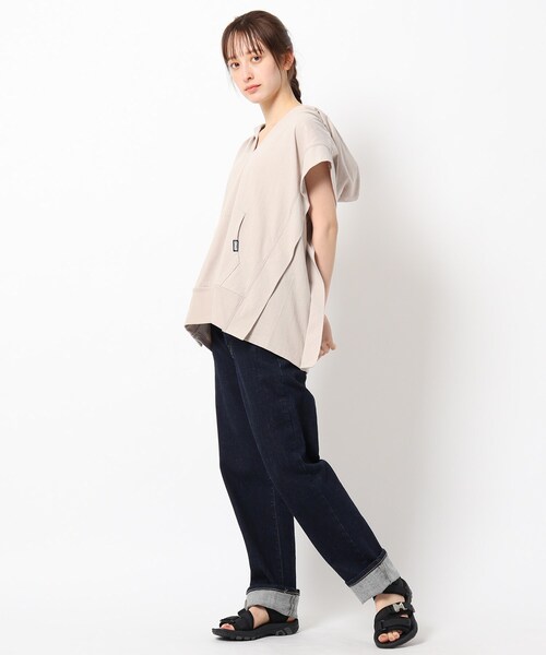 COLEMAN（コールマン）の「◆Coleman別注 キーネックフーディ（パーカー・レディース・ブラック/ブラウン系/オフホワイト/ベージュ・12）」の8枚目の写真