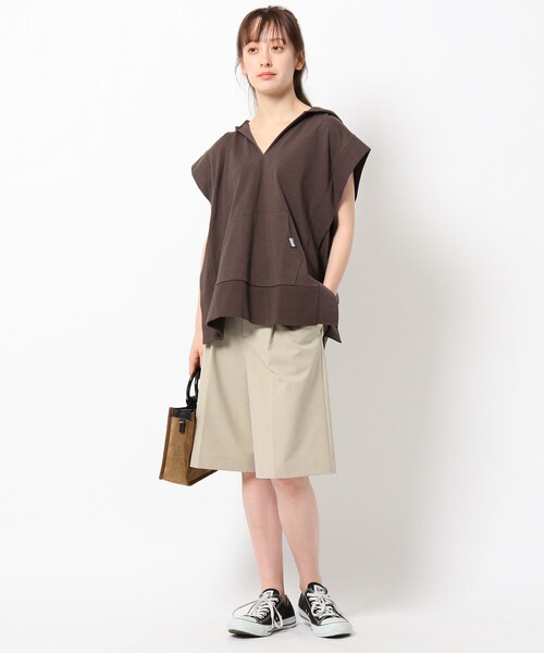 COLEMAN（コールマン）の「◆Coleman別注 キーネックフーディ（パーカー・レディース・ブラック/ブラウン系/オフホワイト/ベージュ・12）」の14枚目の写真