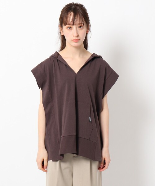 COLEMAN（コールマン）の「◆Coleman別注 キーネックフーディ（パーカー・レディース・ブラック/ブラウン系/オフホワイト/ベージュ・12）」の10枚目の写真