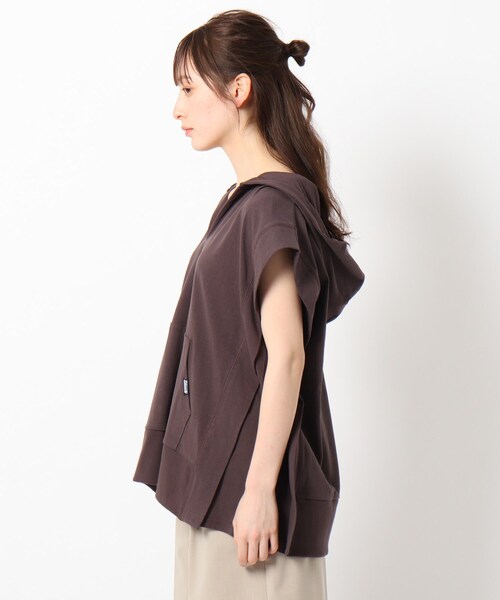 COLEMAN（コールマン）の「◆Coleman別注 キーネックフーディ（パーカー・レディース・ブラック/ブラウン系/オフホワイト/ベージュ・12）」の11枚目の写真