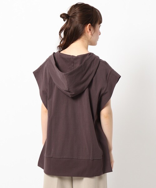 COLEMAN（コールマン）の「◆Coleman別注 キーネックフーディ（パーカー・レディース・ブラック/ブラウン系/オフホワイト/ベージュ・12）」の7枚目の写真