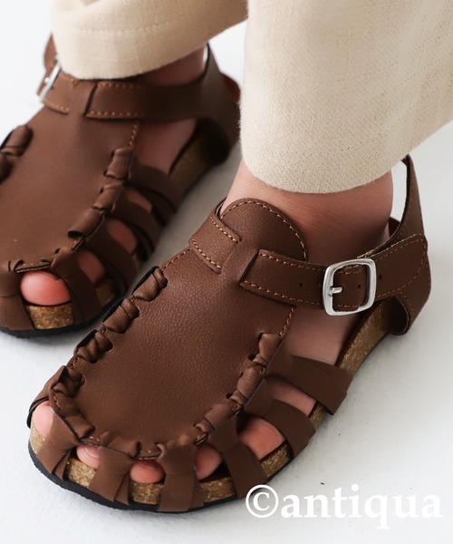 antiqua（アンティカ）の「グルカキッズサンダル（サンダル・キッズ・ブラック/ブラウン・20/18/17/19/21/16）」の2枚目の写真