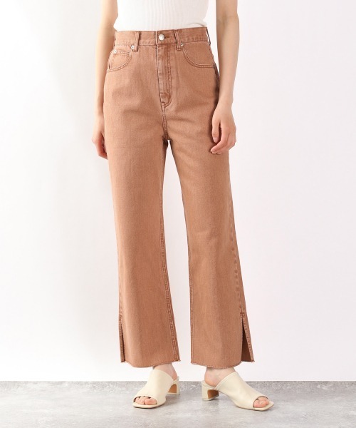 LOWRYS FARM(ローリーズファーム)の「ハイウエストスリットデニムパンツ 948667(デニムパンツ・レディース・アイボリー/チャコールグレー/オレンジ・SMALL/MEDIUM/LARGE)」の3枚目の写真