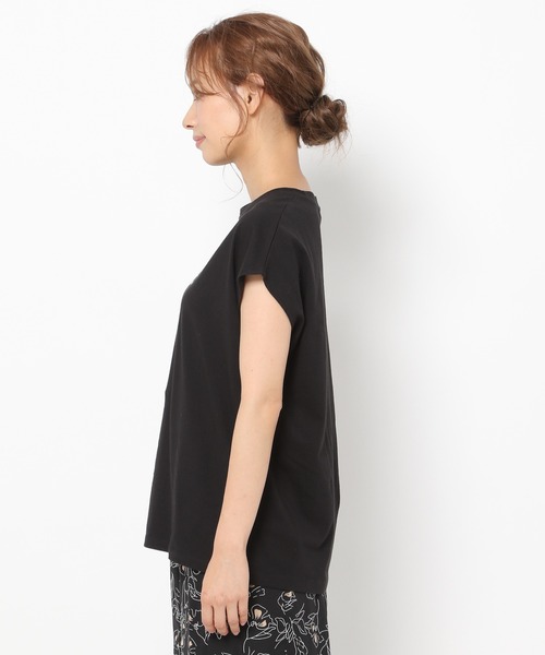 mysty woman（ミスティウーマン）の「フロッキーロゴフレンチTシャツ 955342（Tシャツ/カットソー・レディース・ブラック/パープル/オフホワイト・FREE）」の9枚目の写真