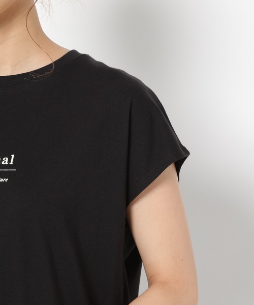 mysty woman（ミスティウーマン）の「フロッキーロゴフレンチTシャツ 955342（Tシャツ/カットソー・レディース・ブラック/パープル/オフホワイト・FREE）」の18枚目の写真