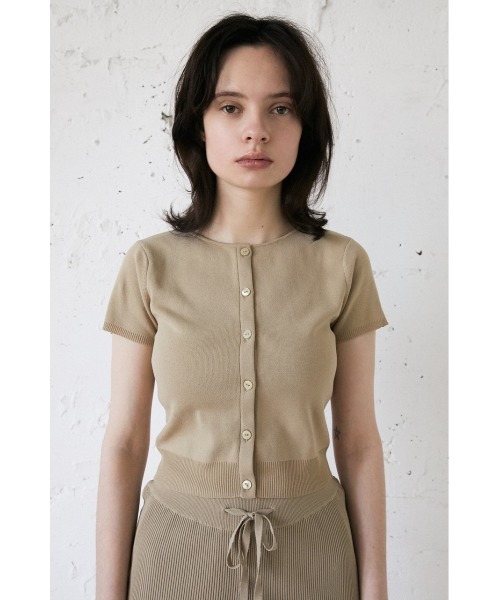 SLY（スライ）の「Sly Skin COMPACT C/D カーディガン（ルームウェア/パジャマ・レディース・パープル/アイボリー・1/2）」の5枚目の写真