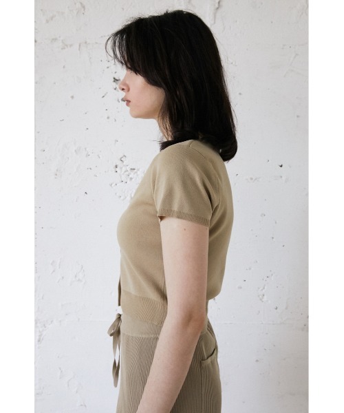 SLY（スライ）の「Sly Skin COMPACT C/D カーディガン（ルームウェア/パジャマ・レディース・パープル/アイボリー・1/2）」の6枚目の写真