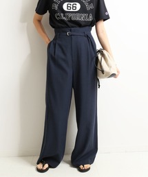 SLOBE IENA | ベルト付きリラックスパンツ【ウエストゴム/手洗い可能】◆(その他パンツ)