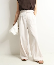 SLOBE IENA | ベルト付きリラックスパンツ【ウエストゴム/手洗い可能】◆(その他パンツ)