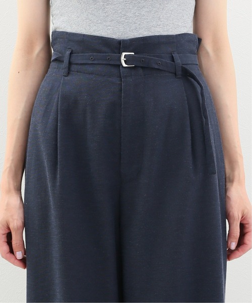 SLOBE IENA（スローブイエナ）の「ベルト付きリラックスパンツ【ウエストゴム/手洗い可能】◆（その他パンツ・レディース・ネイビー/カーキ/アイボリー・38/36）」の21枚目の写真