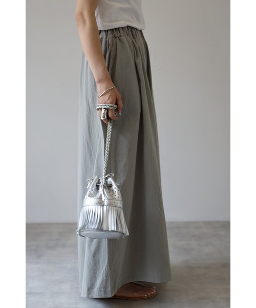 Bonjour Sagan（ボンジュールサガン）の「コットンスーパーワイドパンツ（その他パンツ・レディース・ブラック/カーキ・FREE）」の6枚目の写真