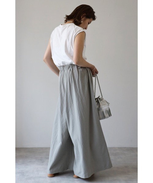 Bonjour Sagan（ボンジュールサガン）の「コットンスーパーワイドパンツ（その他パンツ・レディース・ブラック/カーキ・FREE）」の7枚目の写真