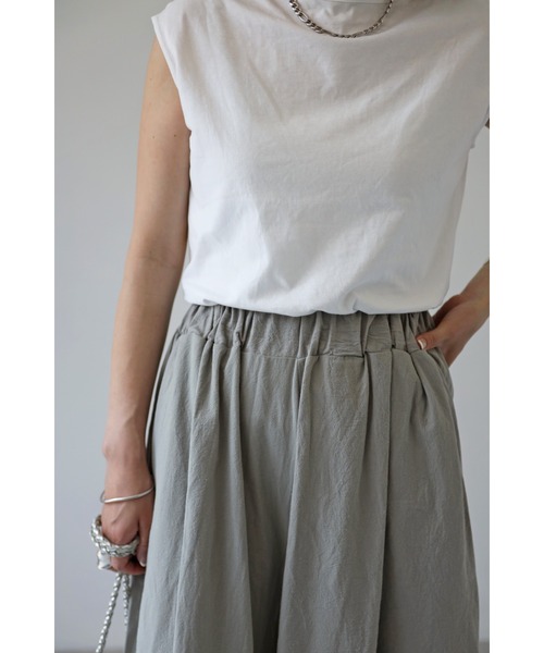 Bonjour Sagan（ボンジュールサガン）の「コットンスーパーワイドパンツ（その他パンツ・レディース・ブラック/カーキ・FREE）」の8枚目の写真